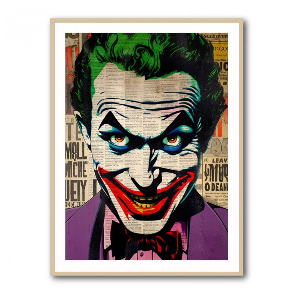 The Joker Grunge Pop Wall Art The Joker Grunge Pop Wall Art