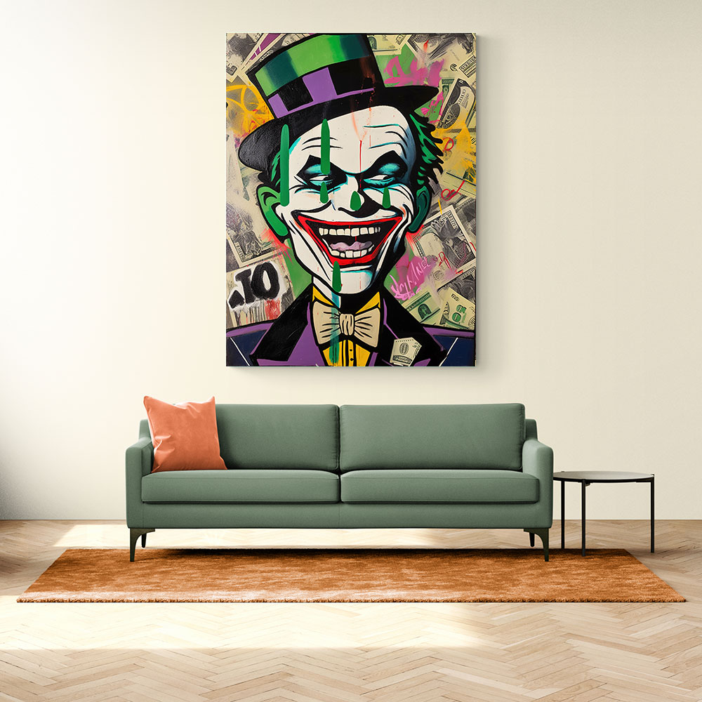 The Joker Grunge Pop 1 Wall Art The Joker Grunge Pop 1 Wall Art