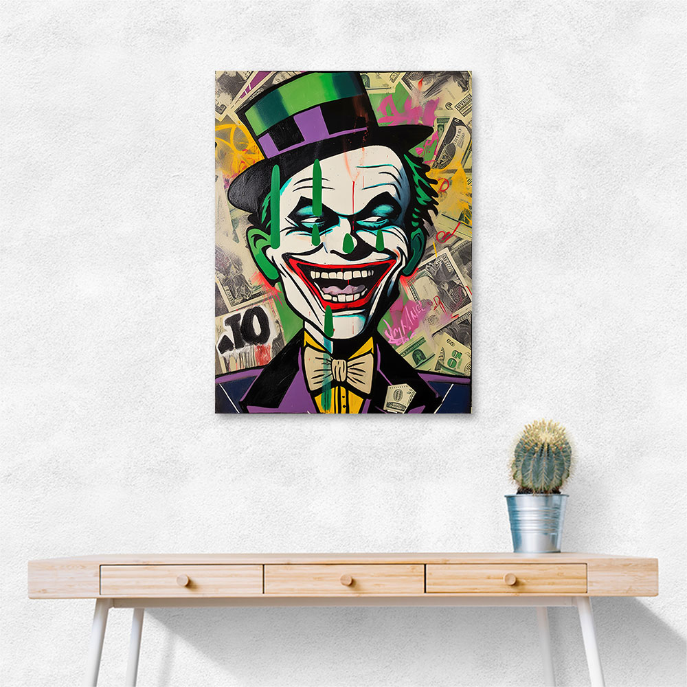 The Joker Grunge Pop 1 Wall Art The Joker Grunge Pop 1 Wall Art