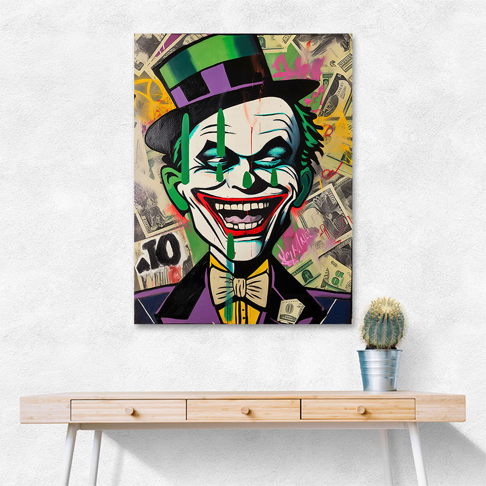 The Joker Grunge Pop 1 Wall Art The Joker Grunge Pop 1 Wall Art