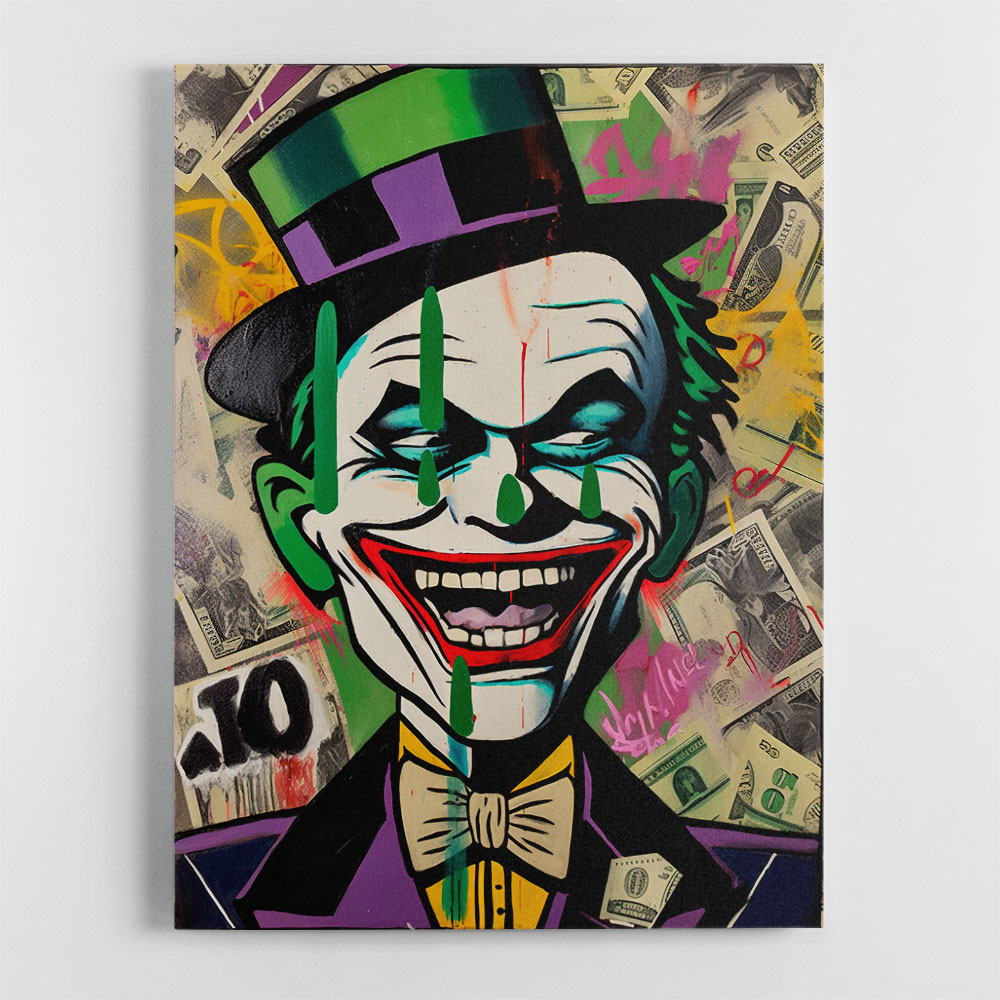 The Joker Grunge Pop 1 Wall Art The Joker Grunge Pop 1 Wall Art