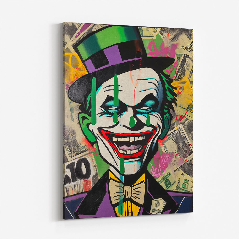 The Joker Grunge Pop 1 Wall Art The Joker Grunge Pop 1 Wall Art