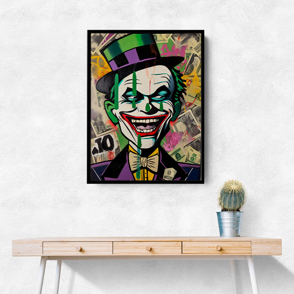 The Joker Grunge Pop 1 Wall Art The Joker Grunge Pop 1 Wall Art