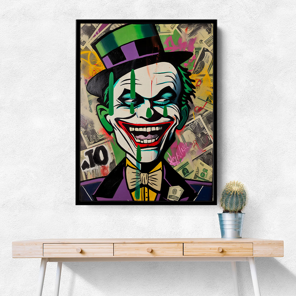 The Joker Grunge Pop 1 Wall Art The Joker Grunge Pop 1 Wall Art