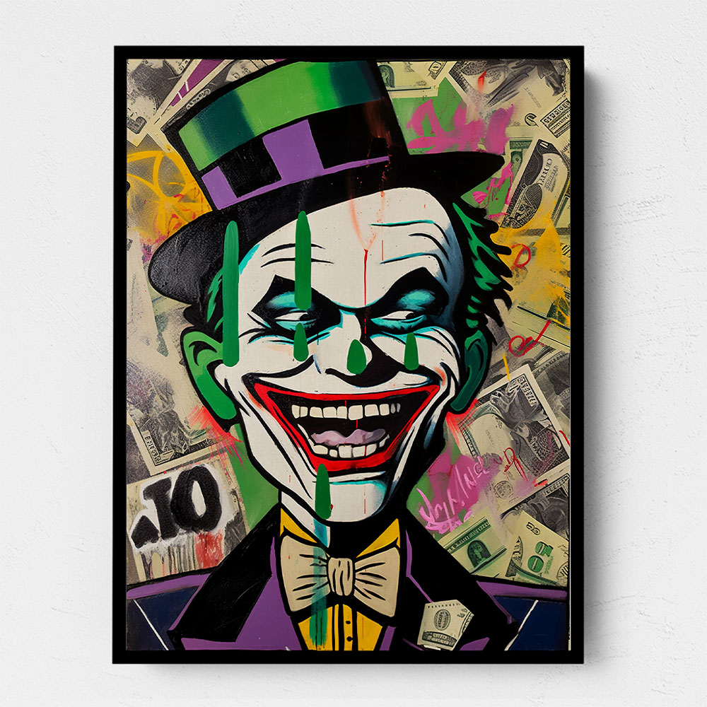 The Joker Grunge Pop 1 Wall Art The Joker Grunge Pop 1 Wall Art