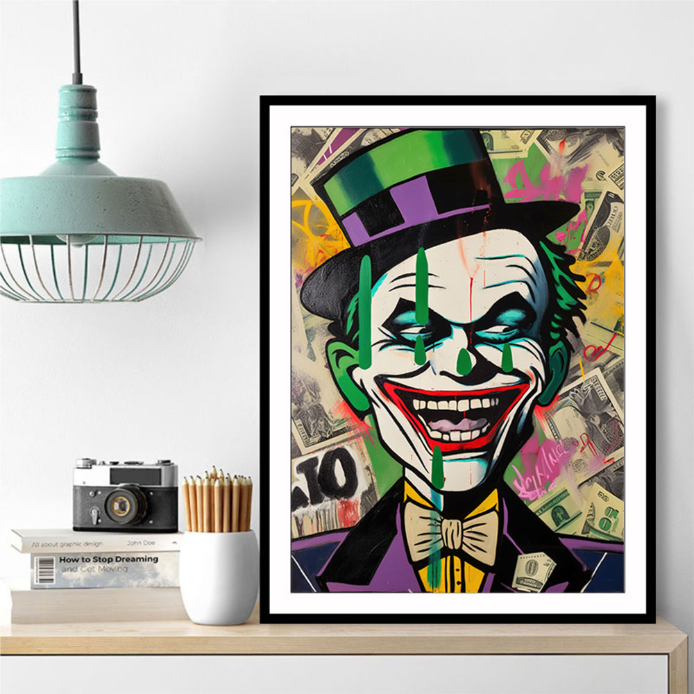 The Joker Grunge Pop 1 Wall Art The Joker Grunge Pop 1 Wall Art