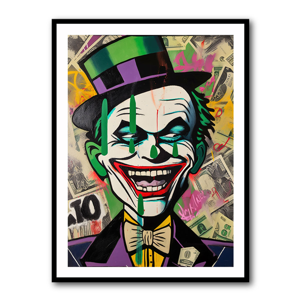 The Joker Grunge Pop 1 Wall Art The Joker Grunge Pop 1 Wall Art