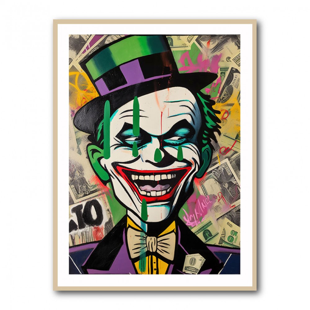 The Joker Grunge Pop 1 Wall Art The Joker Grunge Pop 1 Wall Art