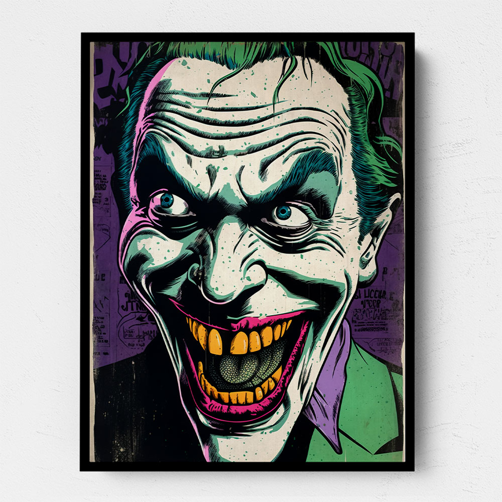 The Joker Grunge Pop 2 Wall Art The Joker Grunge Pop 2 Wall Art