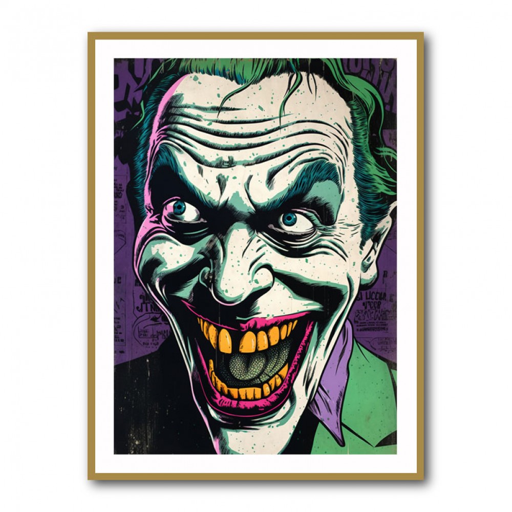 The Joker Grunge Pop 2 Wall Art The Joker Grunge Pop 2 Wall Art