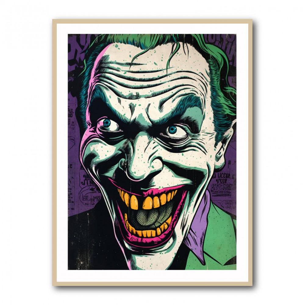 The Joker Grunge Pop 2 Wall Art The Joker Grunge Pop 2 Wall Art
