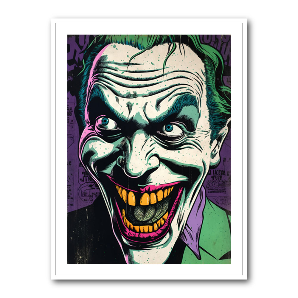 The Joker Grunge Pop 2 Wall Art The Joker Grunge Pop 2 Wall Art