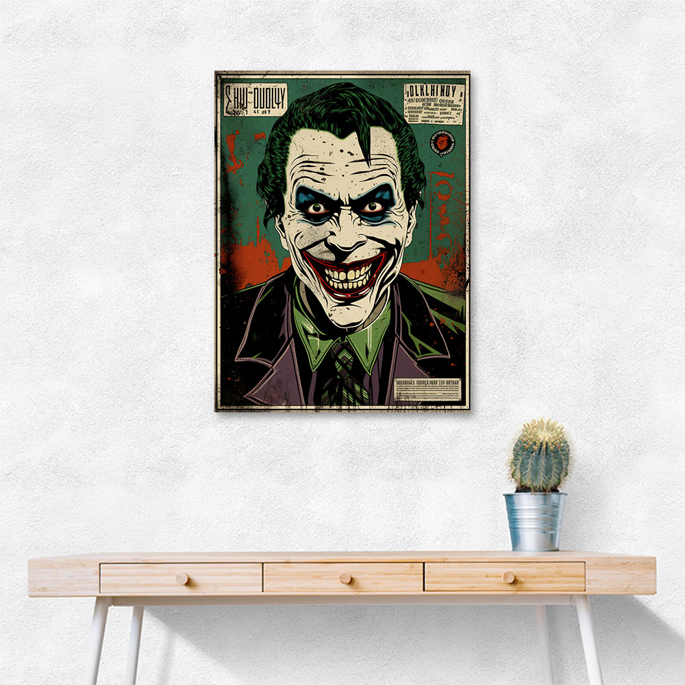 The Joker Grunge Pop 3 Wall Art The Joker Grunge Pop 3 Wall Art