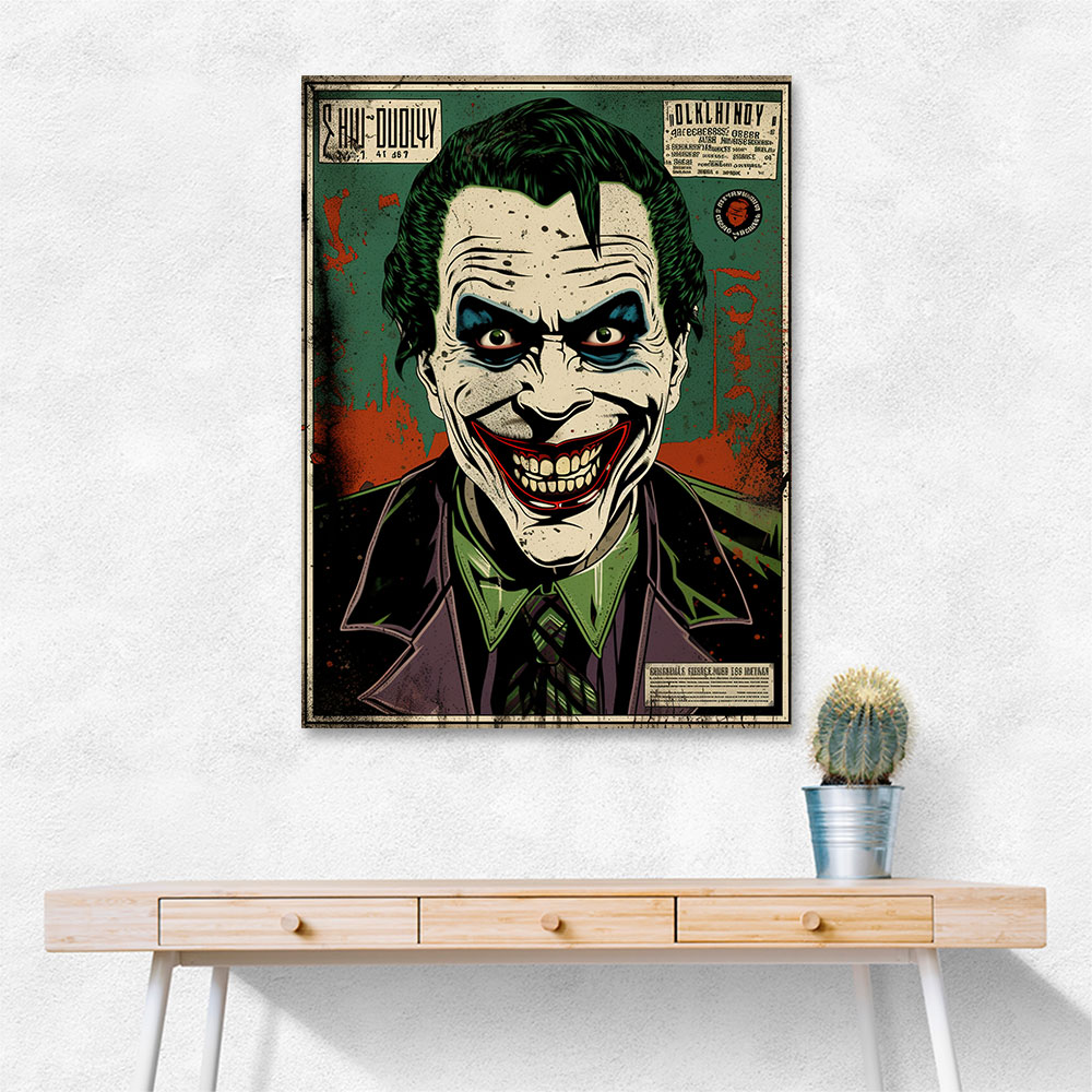 The Joker Grunge Pop 3 Wall Art The Joker Grunge Pop 3 Wall Art