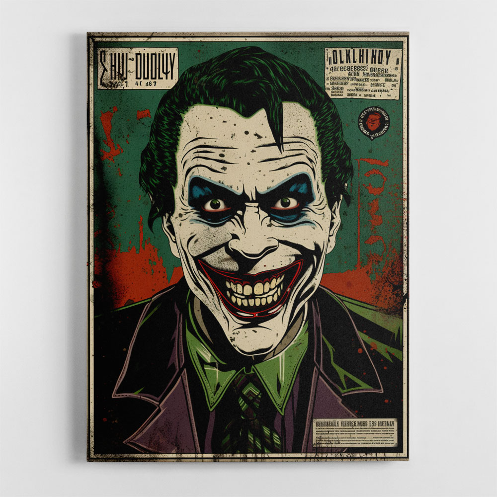 The Joker Grunge Pop 3 Wall Art The Joker Grunge Pop 3 Wall Art