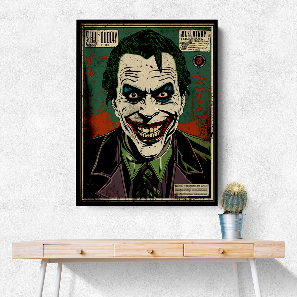 The Joker Grunge Pop 3 Wall Art The Joker Grunge Pop 3 Wall Art