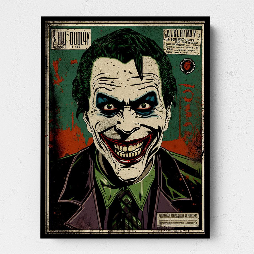 The Joker Grunge Pop 3 Wall Art The Joker Grunge Pop 3 Wall Art