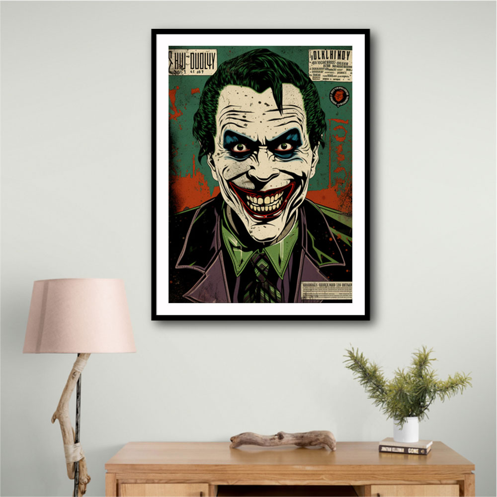 The Joker Grunge Pop 3 Wall Art The Joker Grunge Pop 3 Wall Art