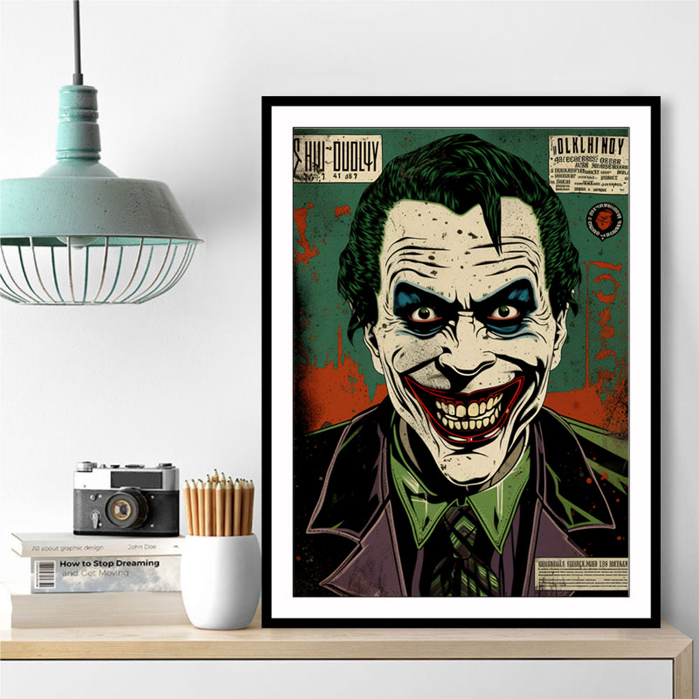 The Joker Grunge Pop 3 Wall Art The Joker Grunge Pop 3 Wall Art
