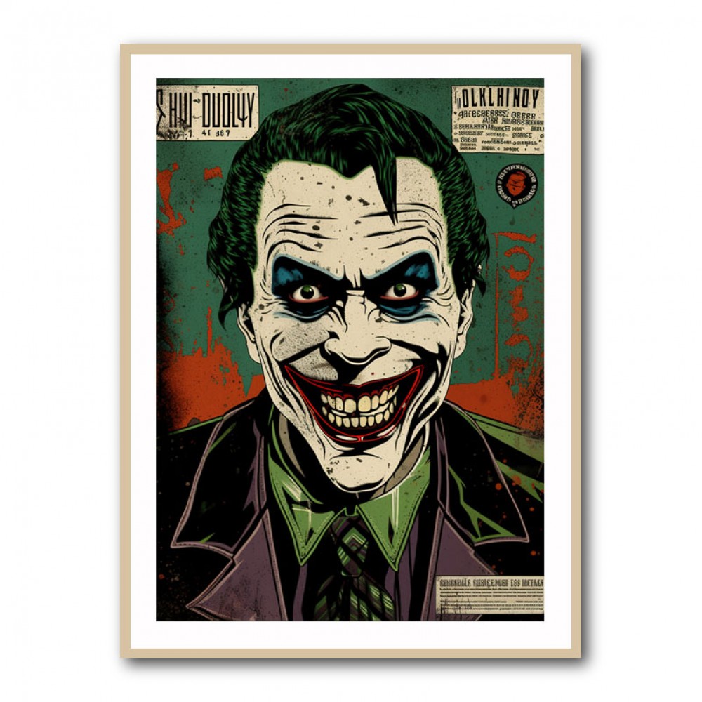 The Joker Grunge Pop 3 Wall Art The Joker Grunge Pop 3 Wall Art