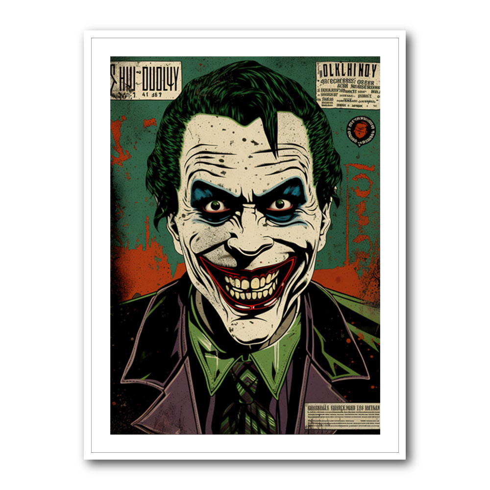 The Joker Grunge Pop 3 Wall Art The Joker Grunge Pop 3 Wall Art