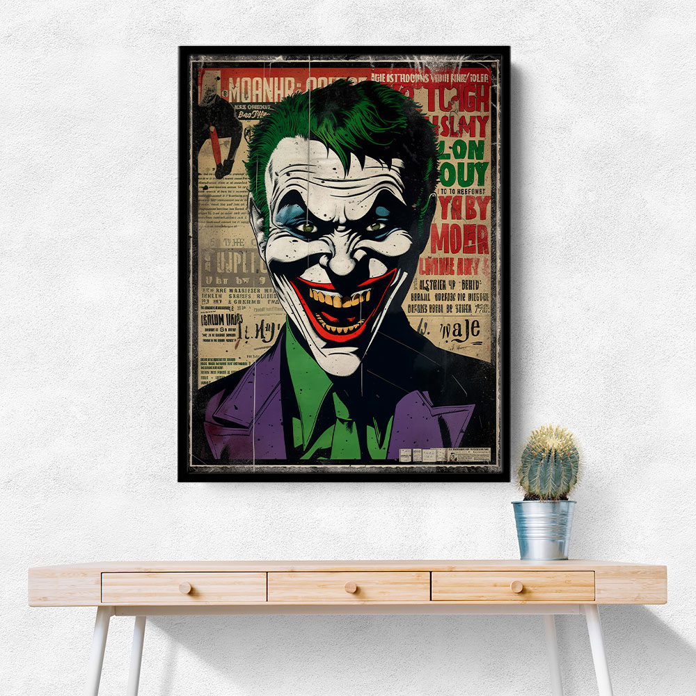 The Joker Grunge Pop 4 Wall Art