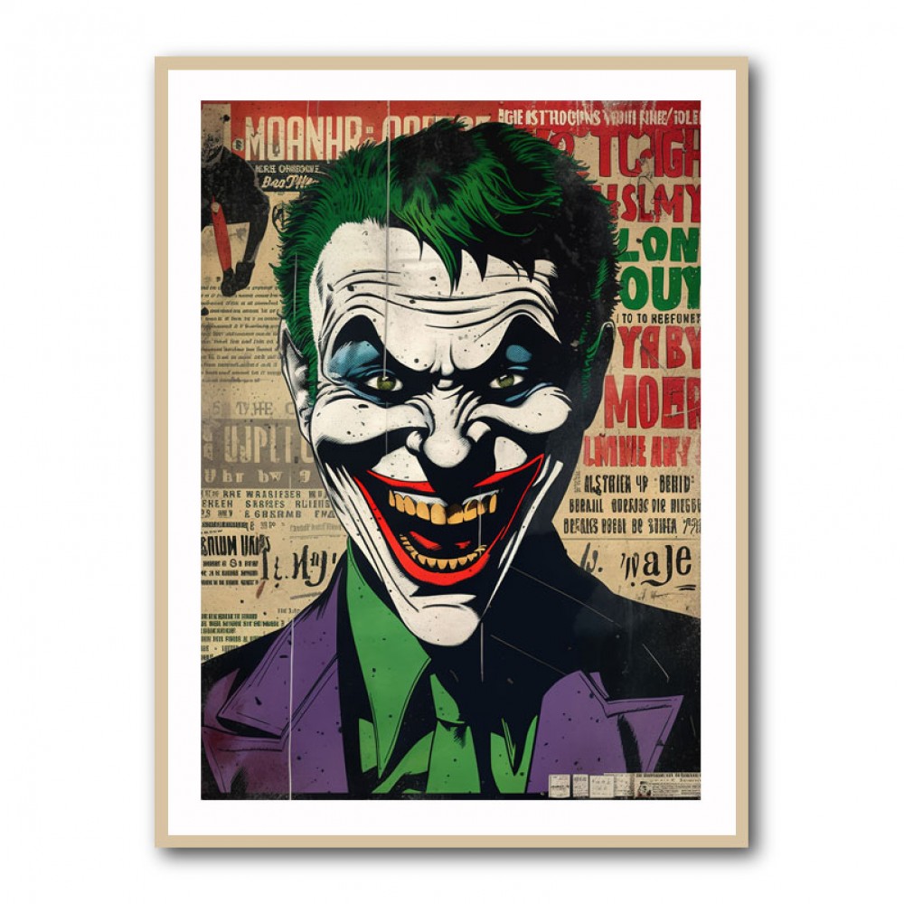 The Joker Grunge Pop 4 Wall Art The Joker Grunge Pop 4 Wall Art