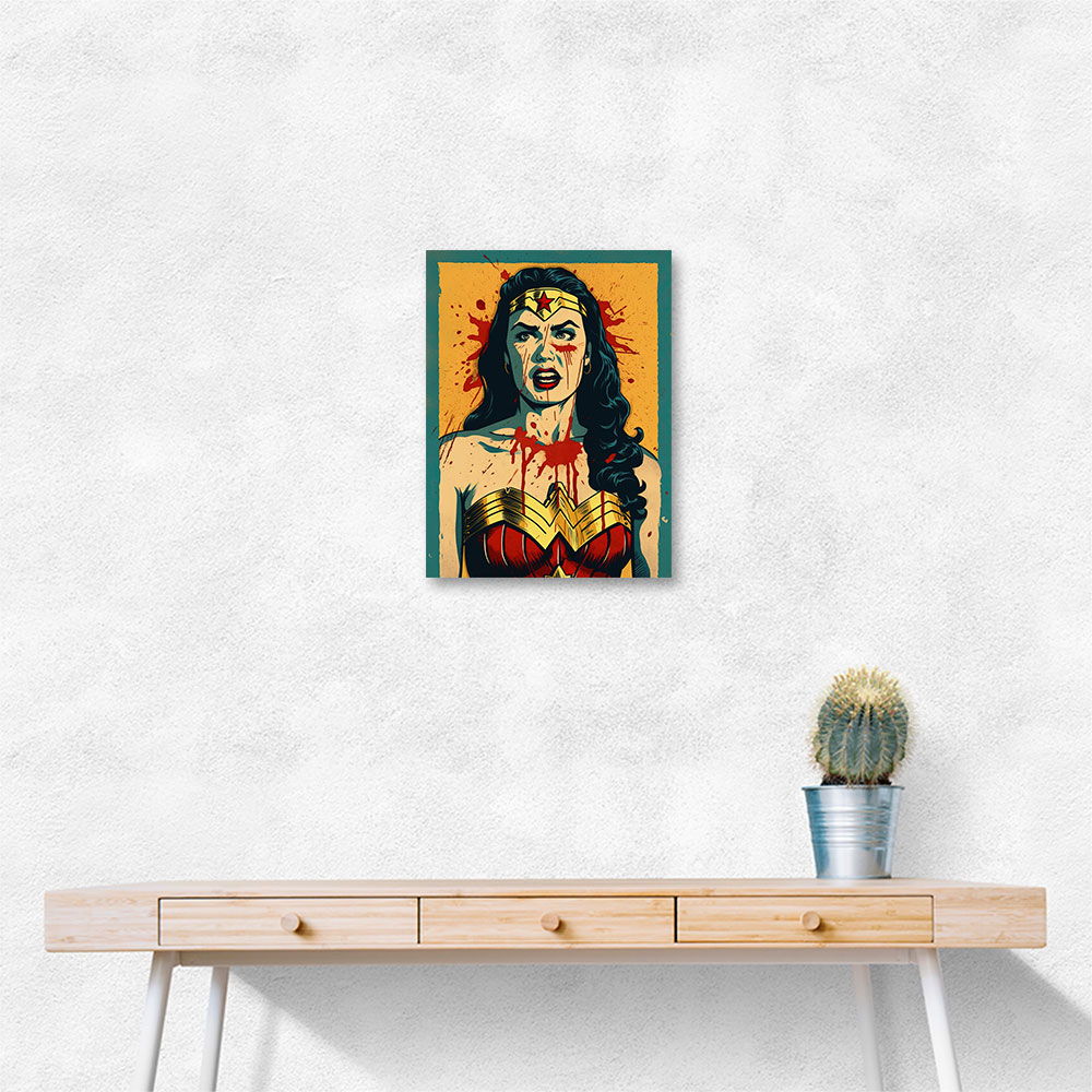 Wonder Women Grunge Pop 1 Wall Art