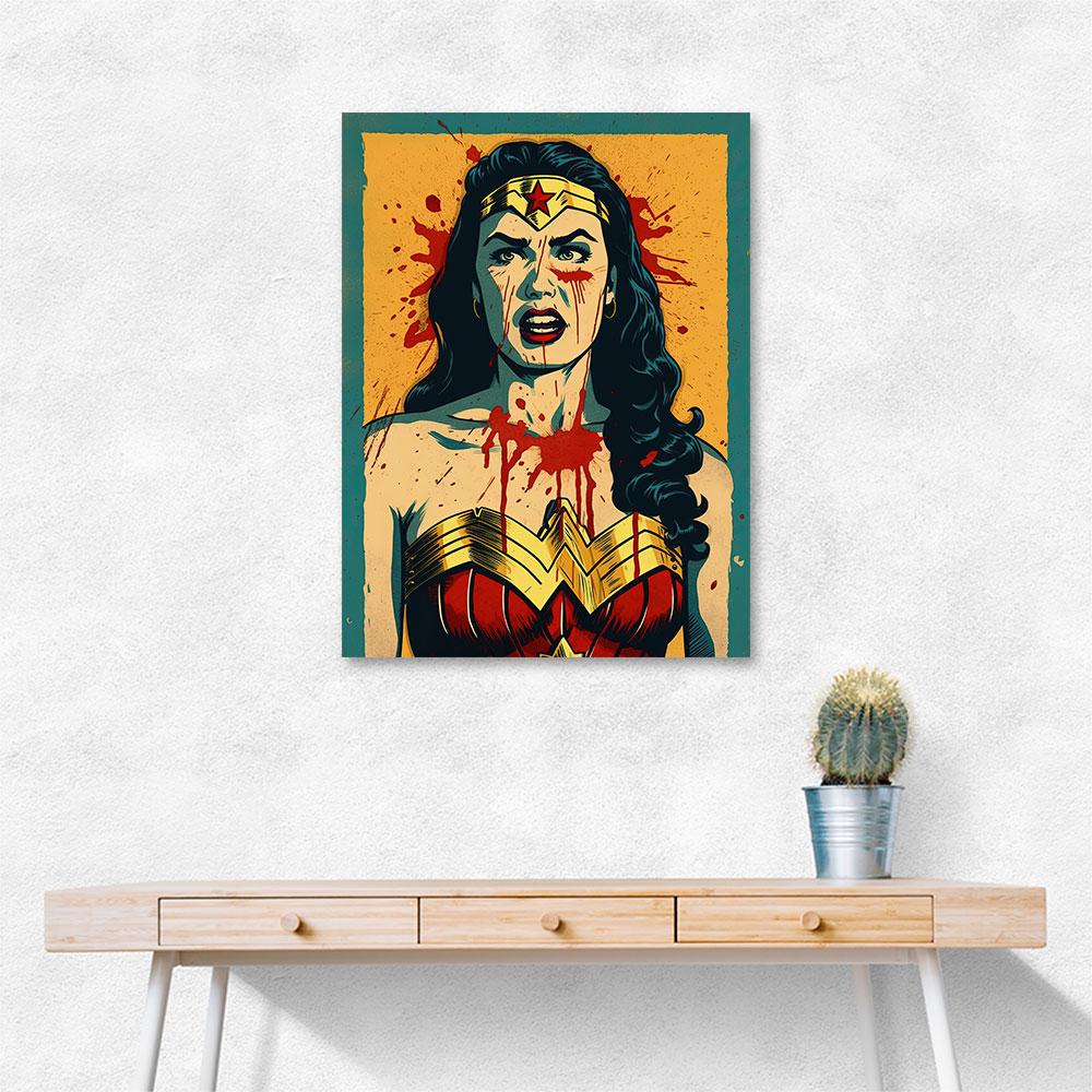 Wonder Women Grunge Pop 1 Wall Art