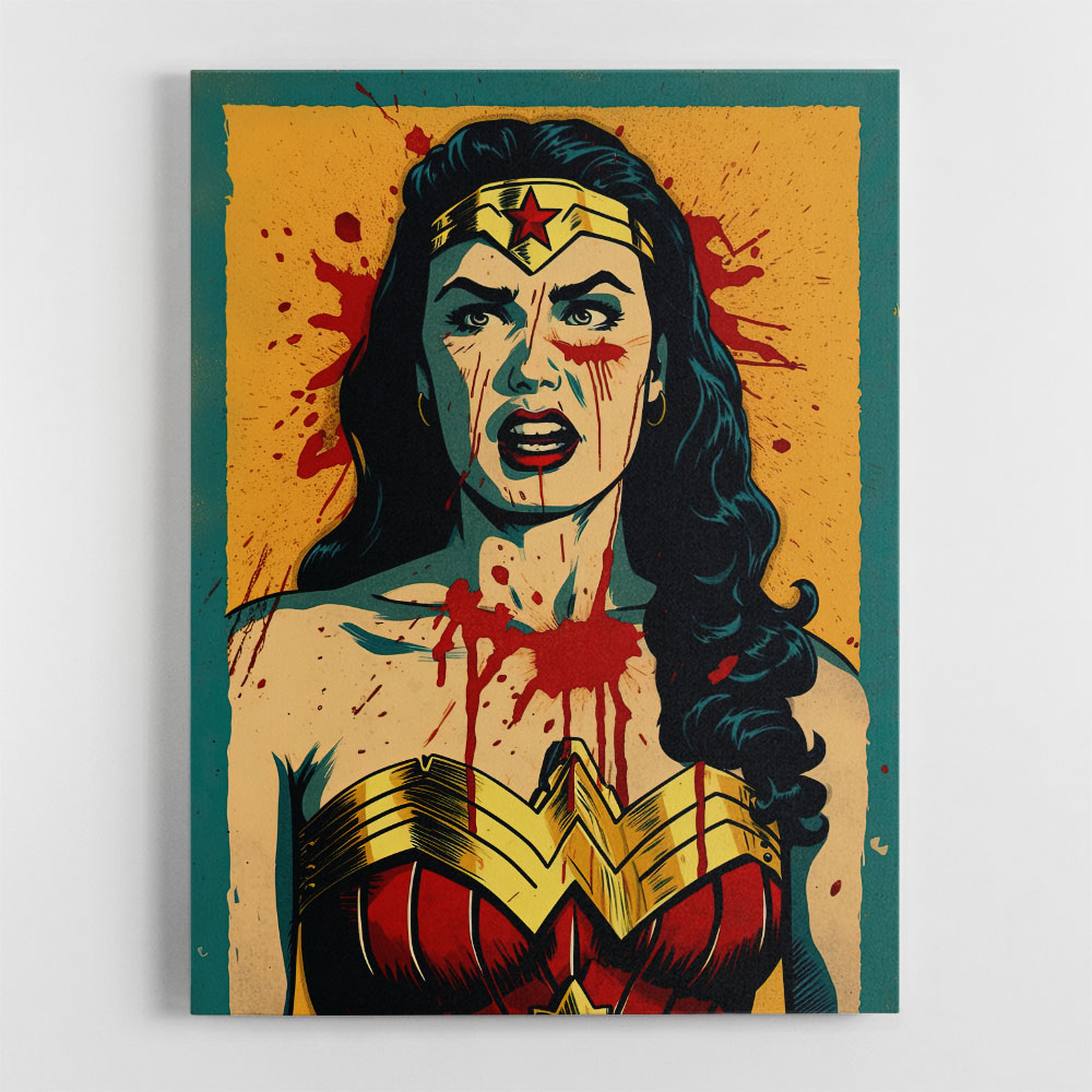 Wonder Women Grunge Pop 1 Wall Art