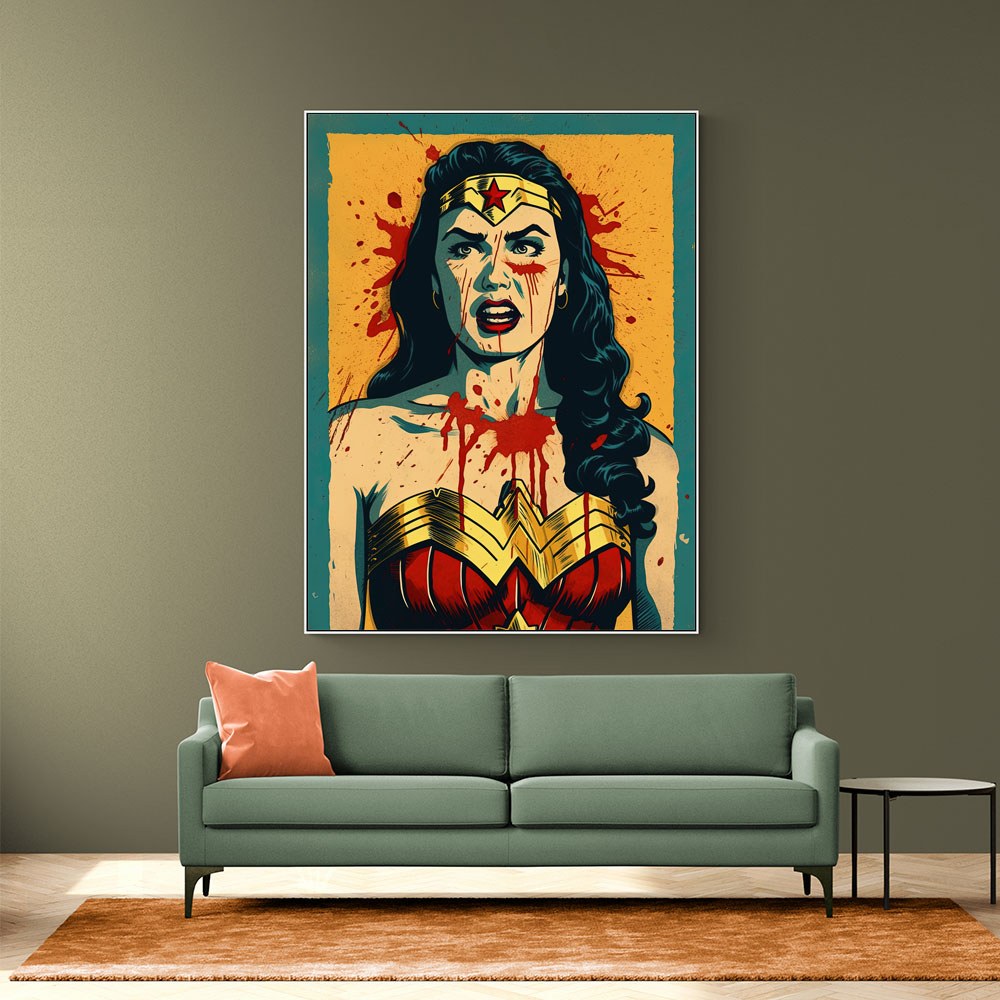 Wonder Women Grunge Pop 1 Wall Art