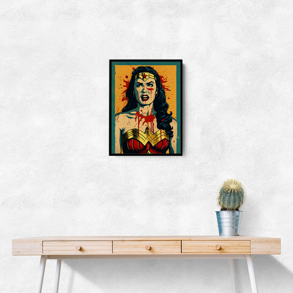 Wonder Women Grunge Pop 1 Wall Art