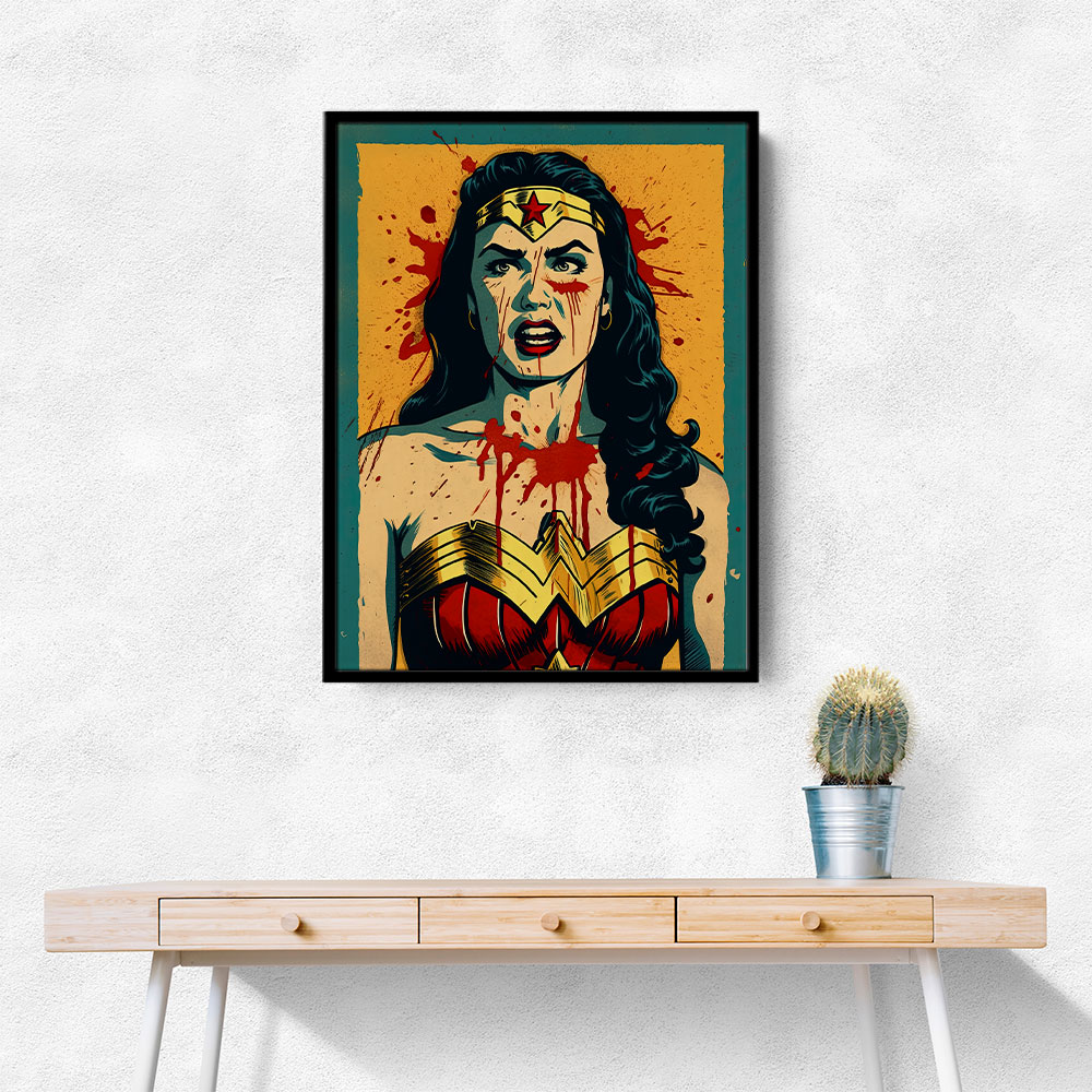 Wonder Women Grunge Pop 1 Wall Art