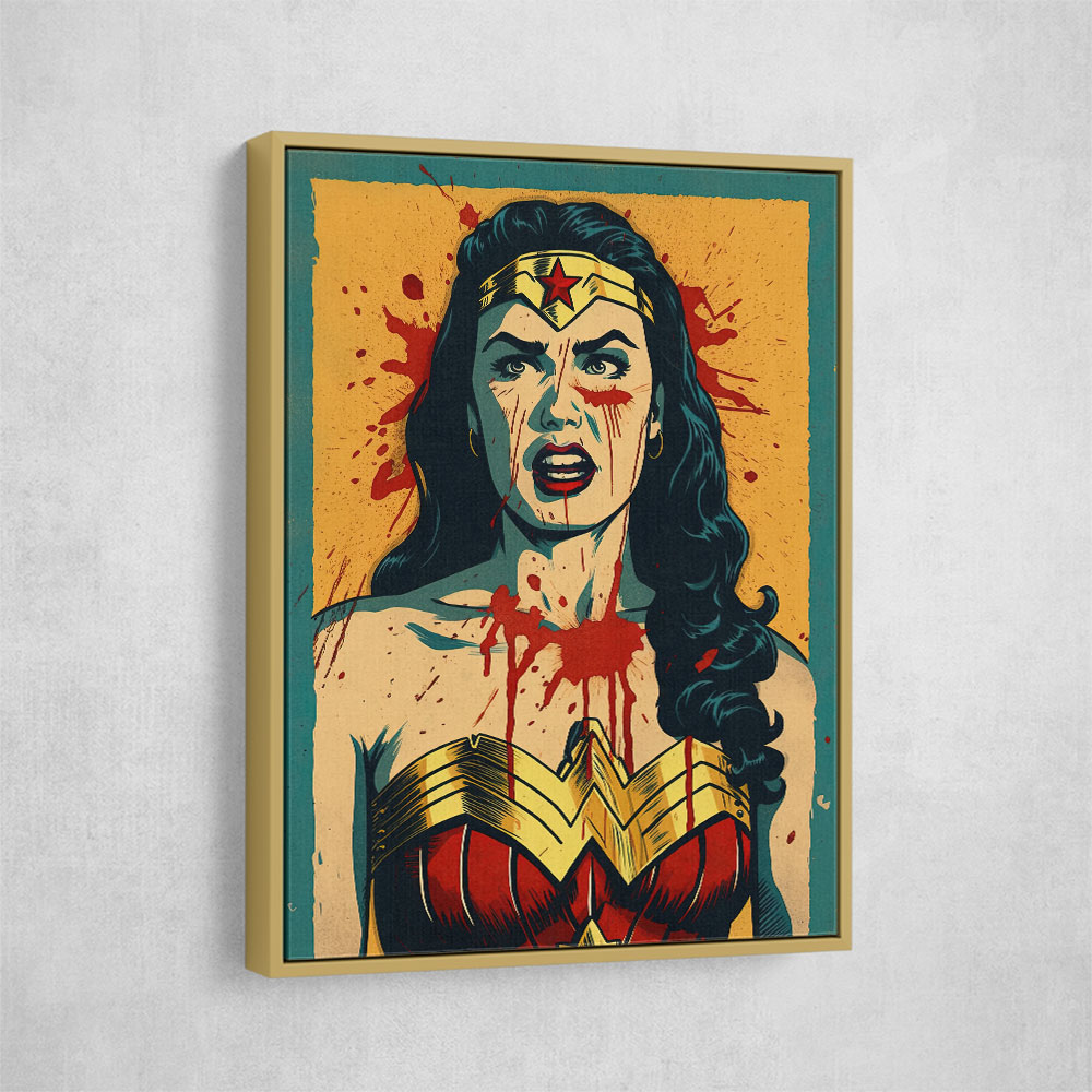 Wonder Women Grunge Pop 1 Wall Art