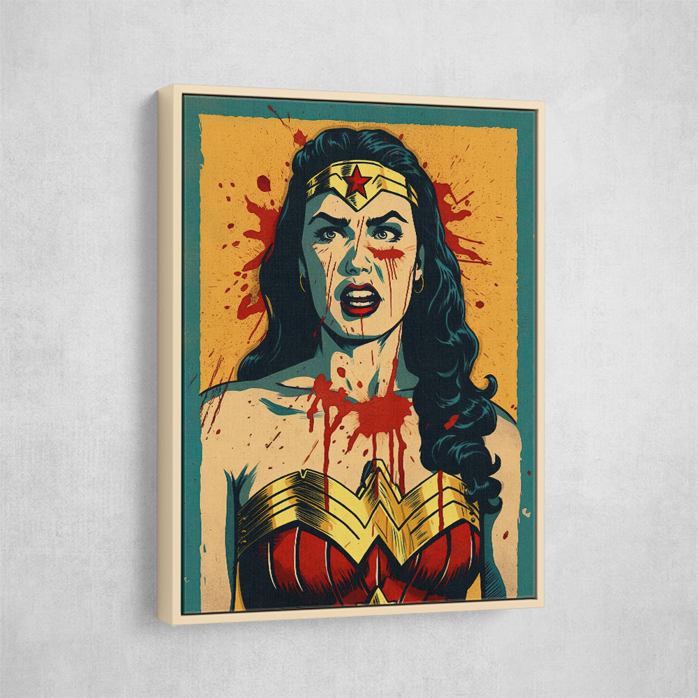 Wonder Women Grunge Pop 1 Wall Art