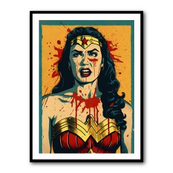 Wonder Women Grunge Pop 1 Wall Art