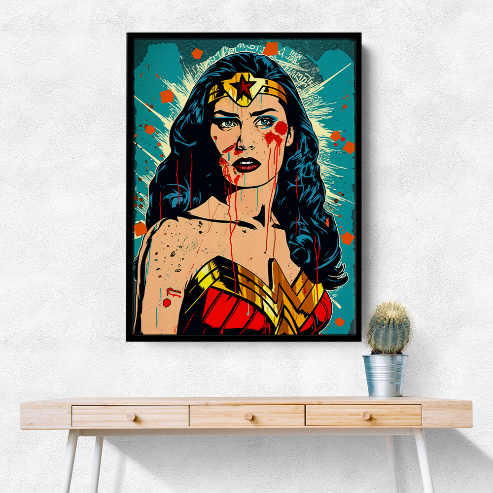 Wonder Women Grunge Pop 2 Wall Art