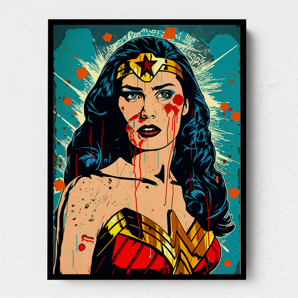 Wonder Women Grunge Pop 2 Wall Art