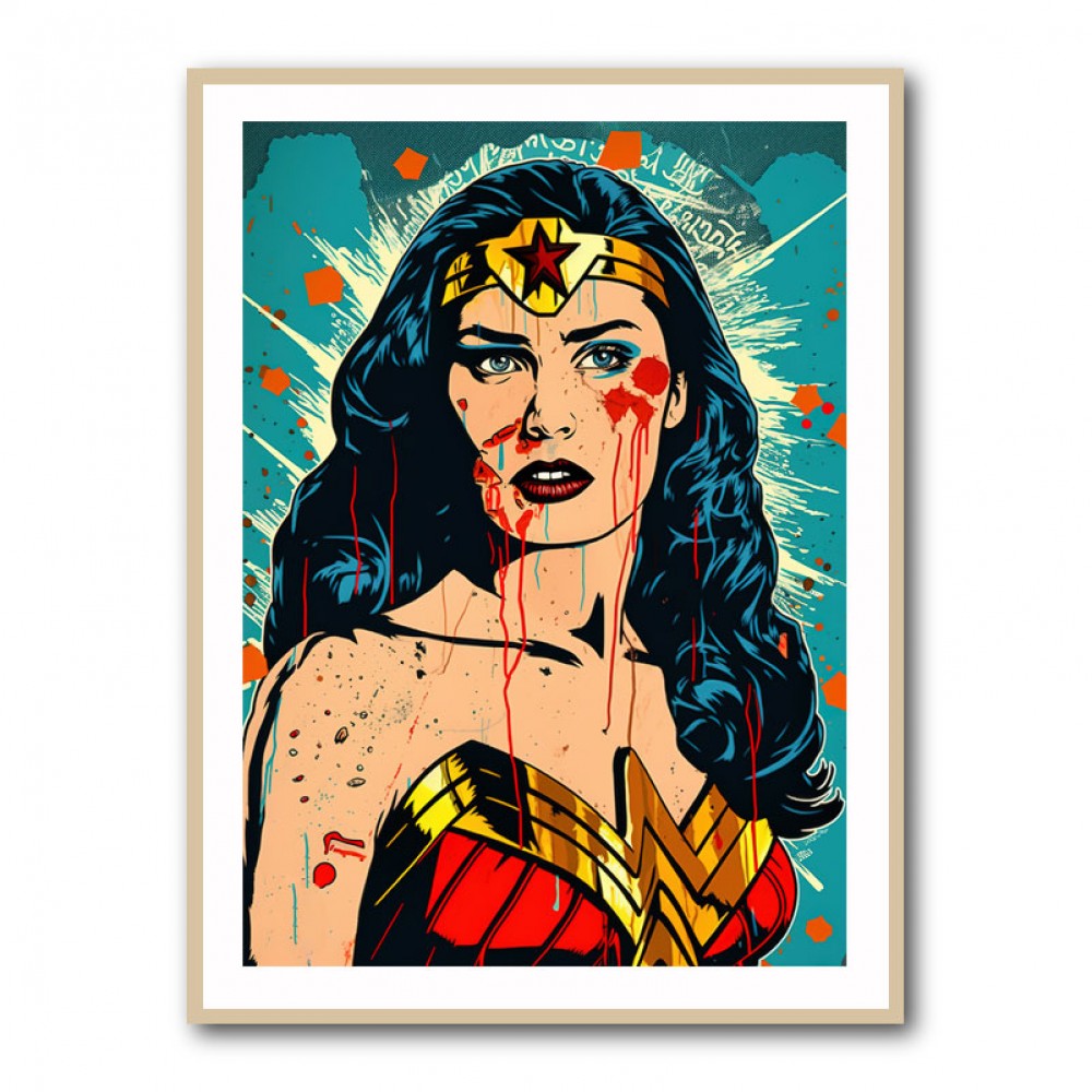 Wonder Women Grunge Pop 2 Wall Art