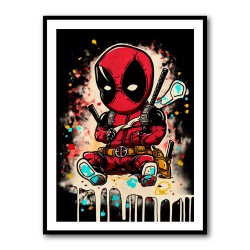 Deadpool Graffiti Wall Art