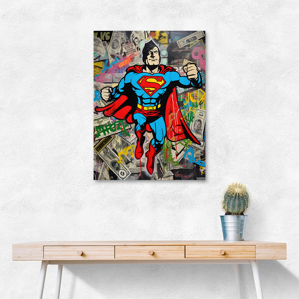 Superman Graffiti Style 1 Wall Art