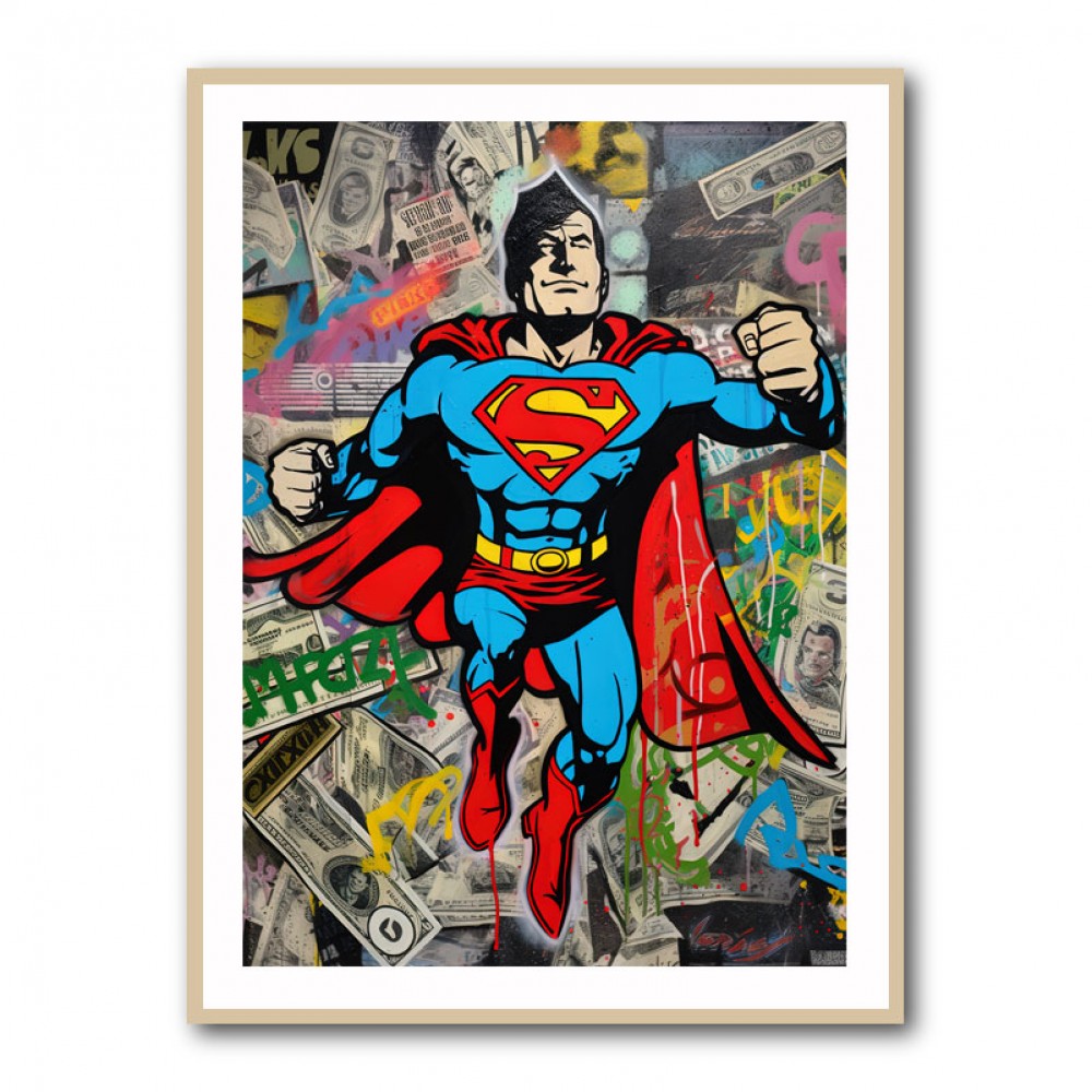 Superman Graffiti Style 1 Wall Art