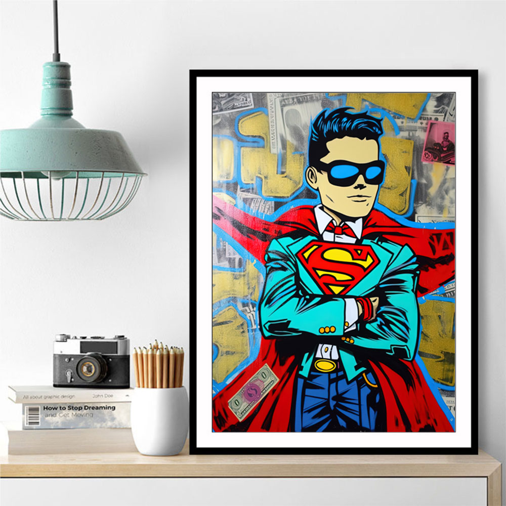 Superman Graffiti Style 2 Wall Art