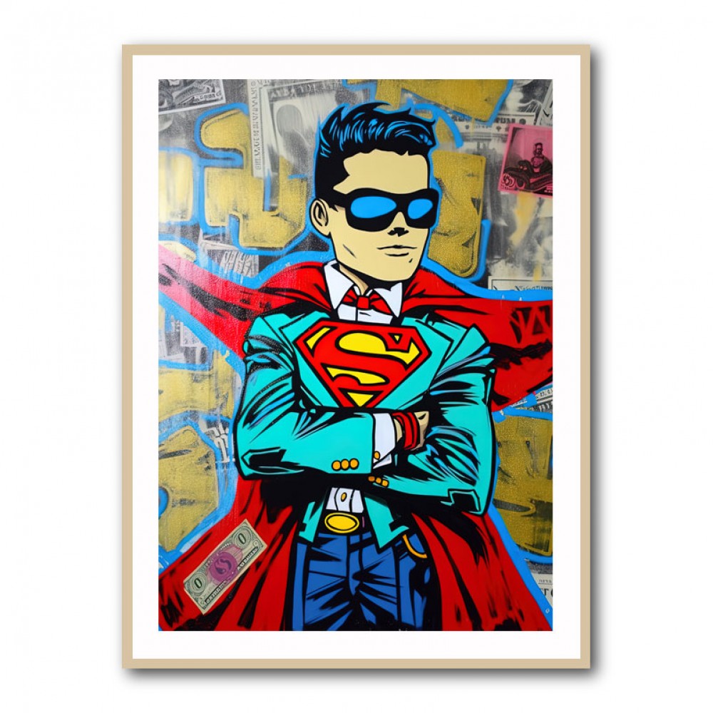 Superman Graffiti Style 2 Wall Art