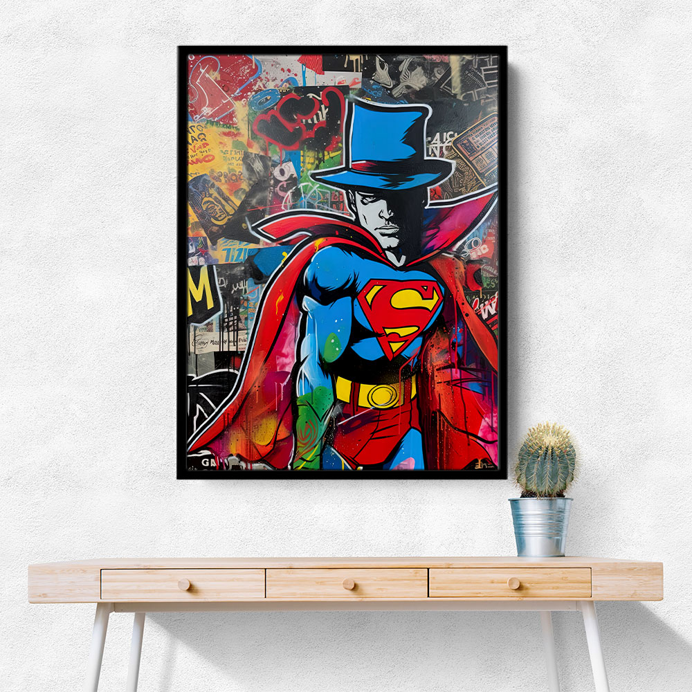 Superman Graffiti Style 4 Wall Art