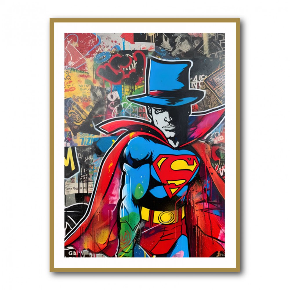 Superman Graffiti Style 4 Wall Art