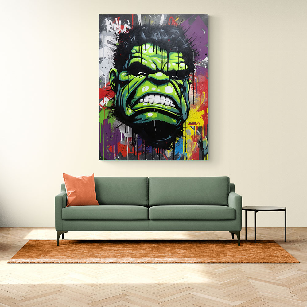 Hulk Graffiti Style Wall Art