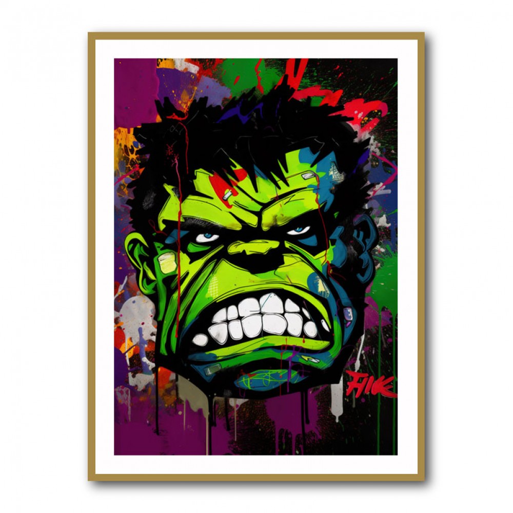 Hulk Graffiti Style 1 Wall Art