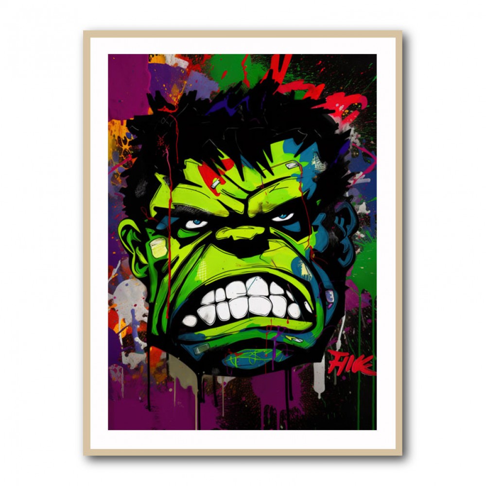 Hulk Graffiti Style 1 Wall Art