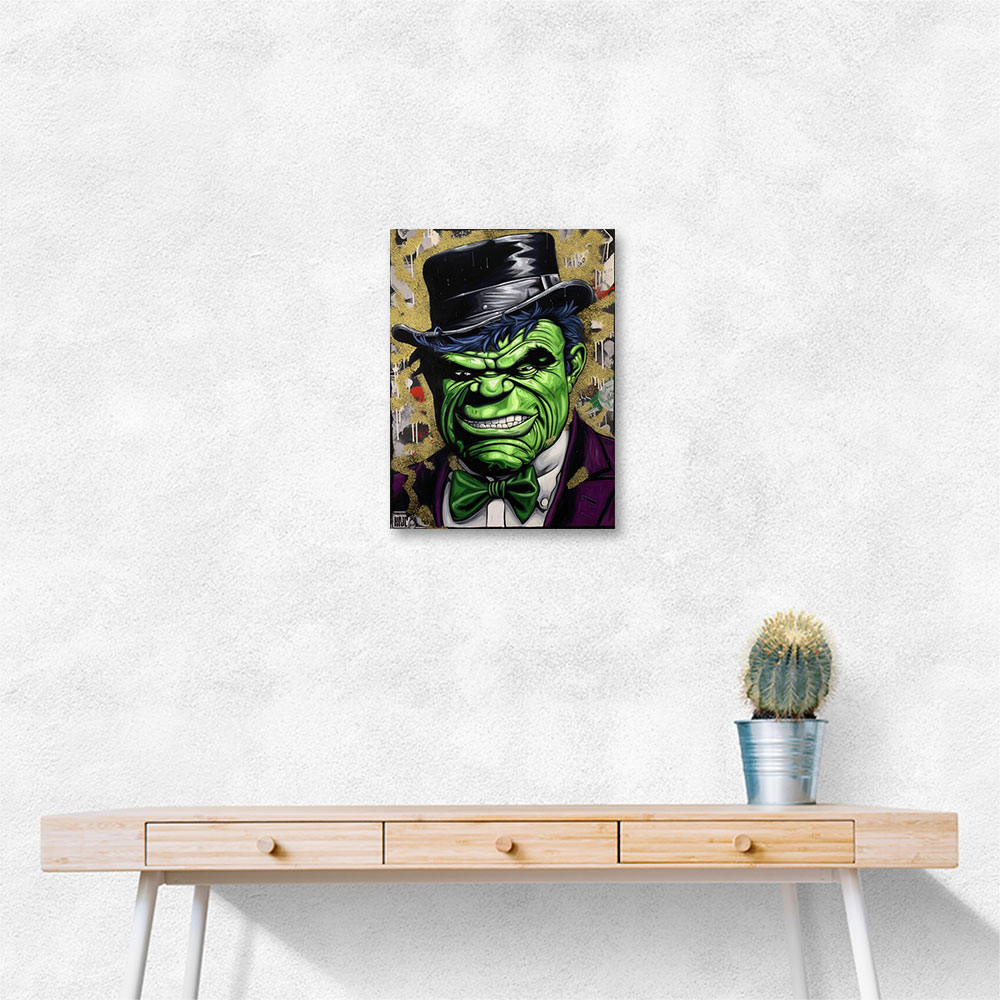 Hulk In a Hat Graffiti Style Wall Art Hulk In a Hat Graffiti Style Wall Art